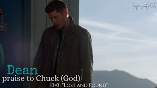 Dean praise to Chuck (God) | Supernatural | 13×01 \