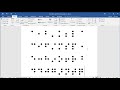 How to type Braille patterns in word