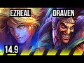 EZREAL & Nautilus vs DRAVEN & Pyke (ADC) | 71% winrate, 9/1/3, Dominating | KR Grandmaster | 14.9