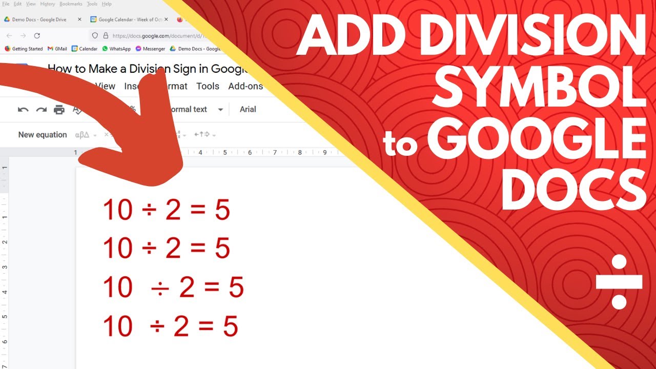 How To Put A Division Sign On Google Docs Infoupdate Org