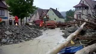 Braunsbach: Verheerende Überflutungen nach Unwetter am 29.05.2016