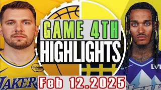 Los Angeles Lakers VS Utah Jazz Game 4th Highlights Feb12,2025 NBA Season 2024-25