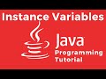 Instance Variables - Java Tutorial For Absolute Beginners