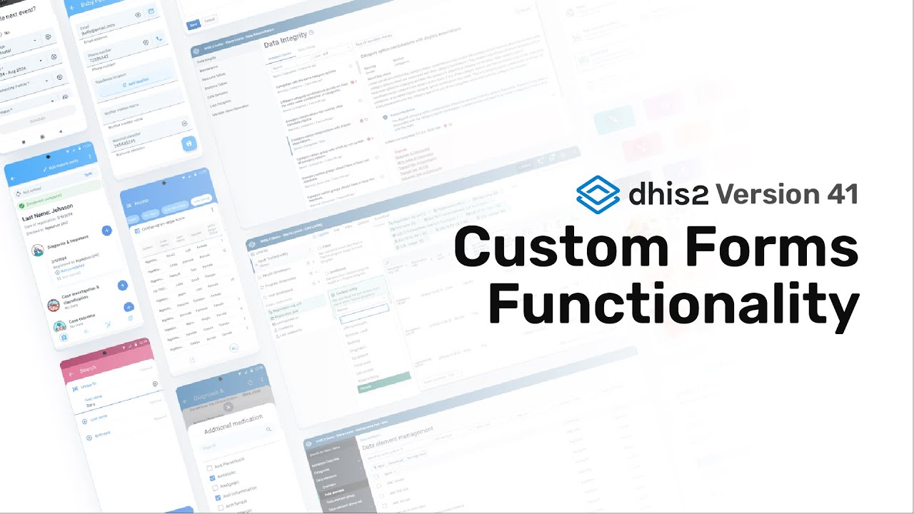 Custom Forms Functionality Dhis2 Version41 Youtube