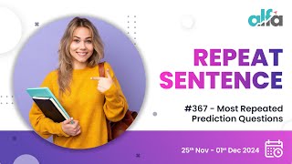 PTE Prediction 25th November - 01st December 2024 | Repeat Sentence | #367 Most Repeated