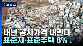 내년 표준지·표준주택 공시가격 6% 내린다 / YTN