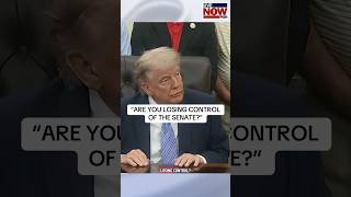 President Trump was asked if he felt he was "losing control" of Senate Republicans Thursday. #trump