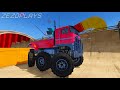 gta v awesome double mega ramps with crazy trevor and funny chimp by bikes supercars u0026 offroad cars