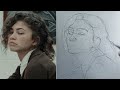 how to draw a portrait using loomis method_ zendaya