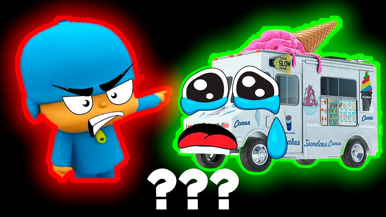 Pocoyo & Ice Cream Truck "Go Away & Crying" Sound Variations In 60 ...