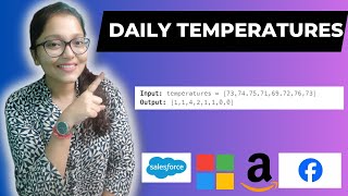 Daily Temperatures | Stacks in Java Leetcode Medium | FACEBOOK, AMAZON, MICROSOFT, UBER, SALESFORCE