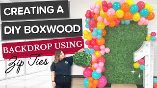 Creating A DIY Boxwood Backdrop Using Zip Ties