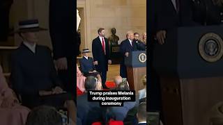 Trump praises Melania during inauguration ceremony #shorts