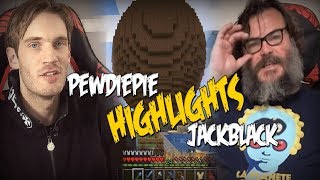 [Highlights] Pewdiepie Plays Minecraft w/ Jack Black