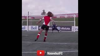 Practicing football girl shooting 🌠 #shorts #football #soccer