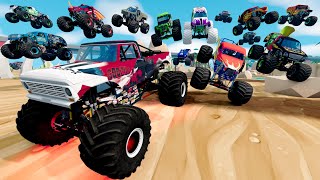 Monster Jam INSANE Monster Truck Mud Battle #7 | BeamNG Drive - Grave Digger