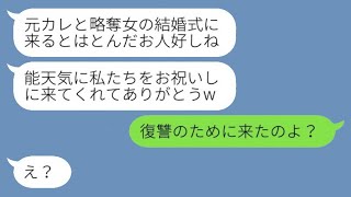 元彼を奪った親友から結婚式の招待状が届いた。3ヶ月後、新婦が「来てくれてありがとう！」と言うと、私が「復讐のために来たのよ？」と返した。すると、新郎新婦が全てを失うことになったwww