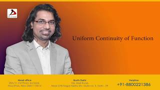 Uniform Continuity of A Function | Video Lecture By Dubey Sir | Dips Academy