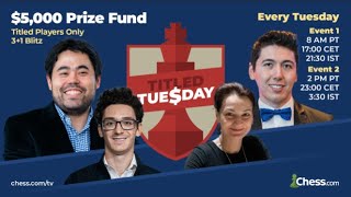 Feb. 18, 2025 - Titled Tuesday Late Edition Feat. Arjun, Hans, Duda, Sindarov, Naroditsky