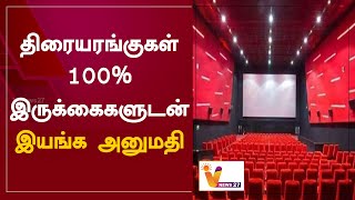 திரையரங்குகள் 100% இருக்கைகளுடன் இயங்க அனுமதி