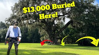 Metal Detecting Florida where $13,000 was buried in a field!