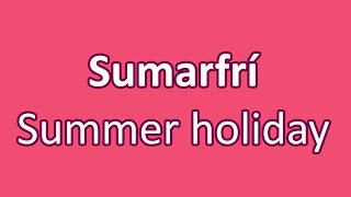 Sumarfrí - Í Túrett Og Moll [Translated]