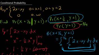 Conditional Probability For X given Y is less than 1 Provided we have the Joint PDF