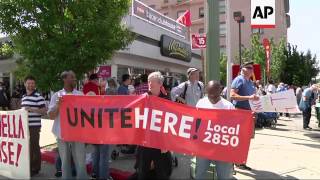 Fast food workers in Oakland, Calif. took their protest to a McDonald's restaurant as part of an int