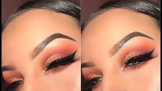 Chit Chat Makeup Tutorial | Glitter Half Cut Crease | Morphe 35O2