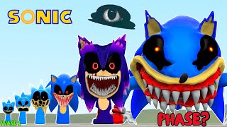 NEW EVOLUTION OF HORROR SPRUNKI OC SONIC.EXE PHASE 6 In Garry's Mod