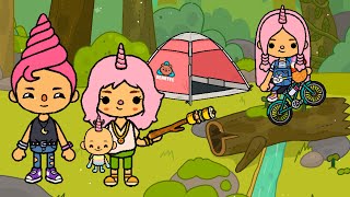 The Sniffycat UNICORN FAMILY Goes Camping | Story with Kids Songs and Nursery Rhymes TOCA BOCA
