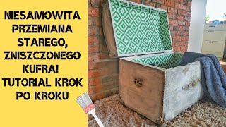 Metamorfoza starej skrzyni | efekt struktury