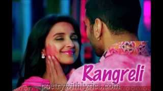 Rangreli Song with lyrics on video - Shreya Ghosal , Wajid, Daawat E Ishq