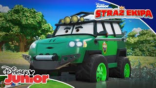 🚙 Tajemniczy potwór | Straż Ekipa | Disney Junior Polska