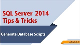Export database in sql server | Generate Database Scripts