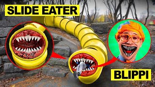 DROHNE ÜBERWACHT SLIDE EATER isst BLIPPI in REAL LIFE um 3 UHR!!