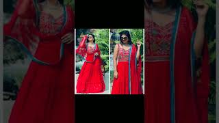 Meesho Red partywear gowns