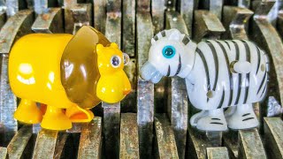 WIND-UP CIRCUS ANIMALS SHREDDED! HOW TO RECYCLE OLD TOYS!