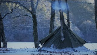 solo camping  #10 [初めての年越し雪中ポンチョ泊]