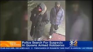 Police Search For Suspects In Queens Armed Robberies