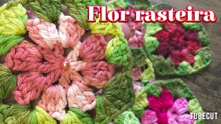 🌸 FLOR RASTEIRA FÁCIL E RÁPIDA 🌸//PASSO A PASSO  #passoapasso #croche #crochet  #crocheting