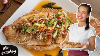 Crispy Fish Chilli Sauce (And Rice) • Thai Fried Fish • Nin is Cooking