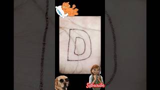 3D drawing letter D ❤️ #drawing