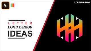 Modern H+H Letter Logo Design In Adobe Illustrator | Polygon Logo Design || With Inaa Graphics ||