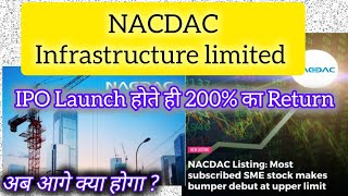 NACDAC Infrastructure limited || BSE SME || analysis