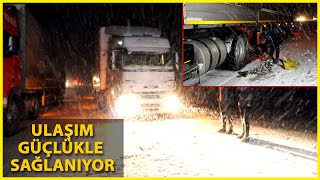 Erzincan'da Kar ve Tipi Sürücülere Zor Anlar Yaşattı