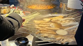 一起來逛韓國明洞夜市（小吃街）명동길거리음식😋Follow me to Korea Myeongdong 🤩韓國美食 Vlog艾蜜莉關 대만먹보에밀리