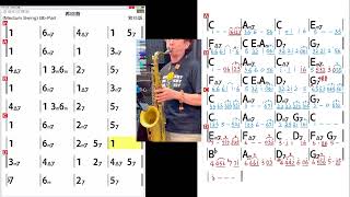法藍克 薩克斯風 再回首 iRealPro 和弦間奏即興練習