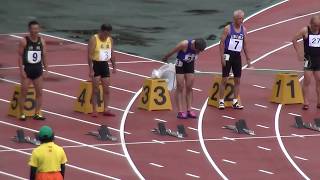 2017 沖縄県民体育大会 60代男子100m 決勝