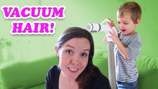 😂Vacuum Hair Challenge!